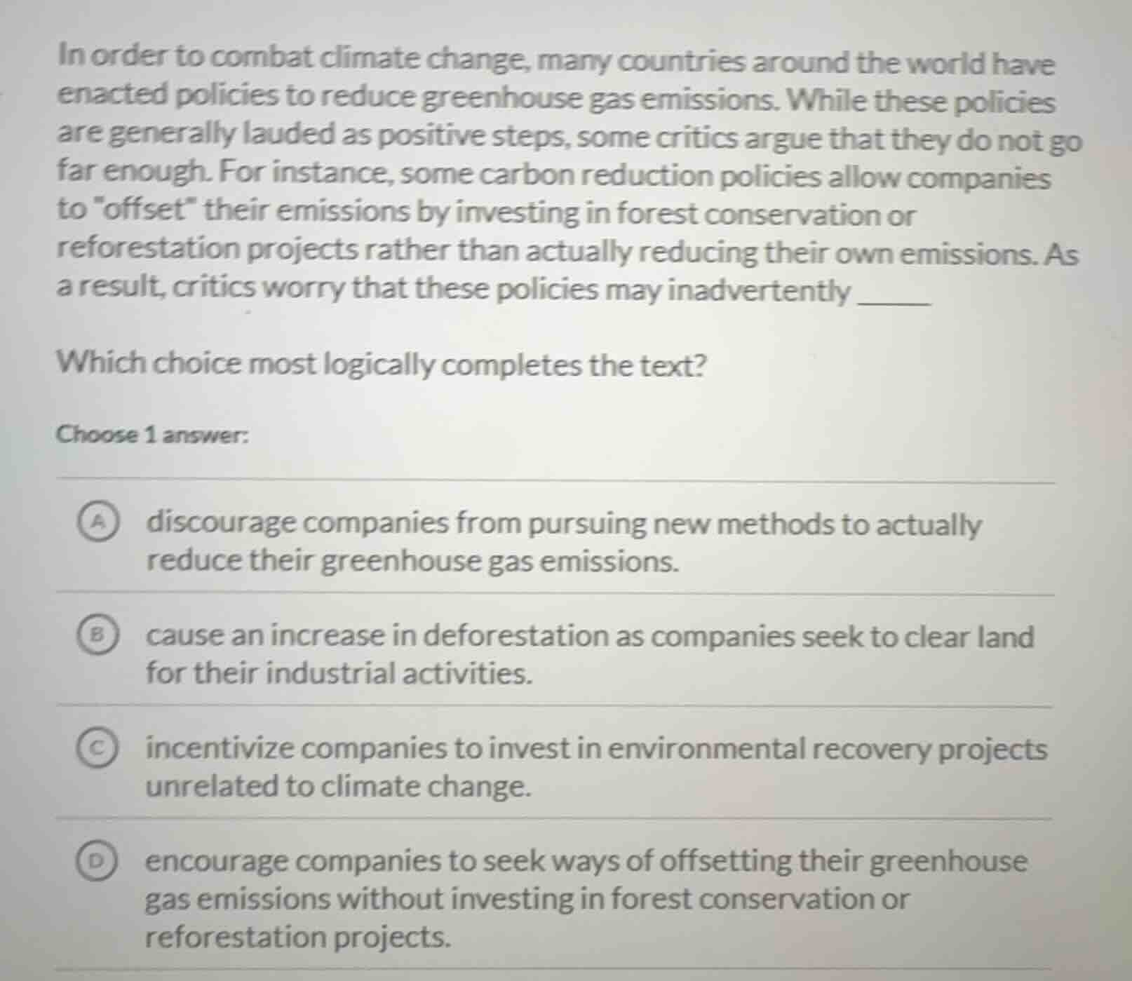 in order to combat climate change, many countries around the world have…