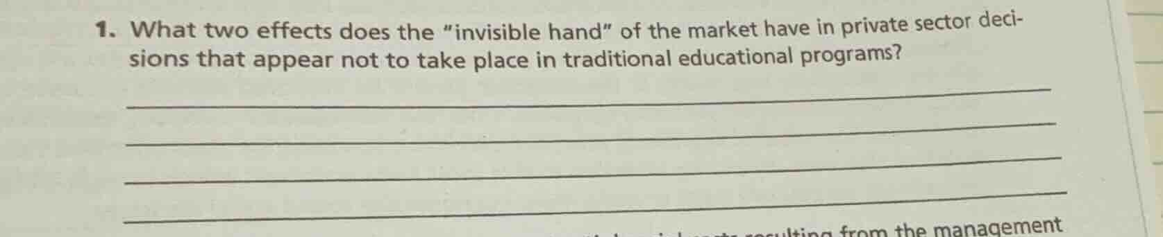 1. what two effects does the \invisible hand\ of the market have in pri…
