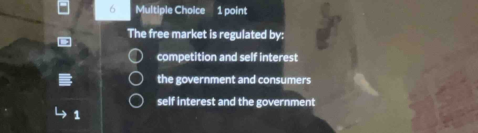 6 multiple choice 1 point the free market is regulated by: competition …