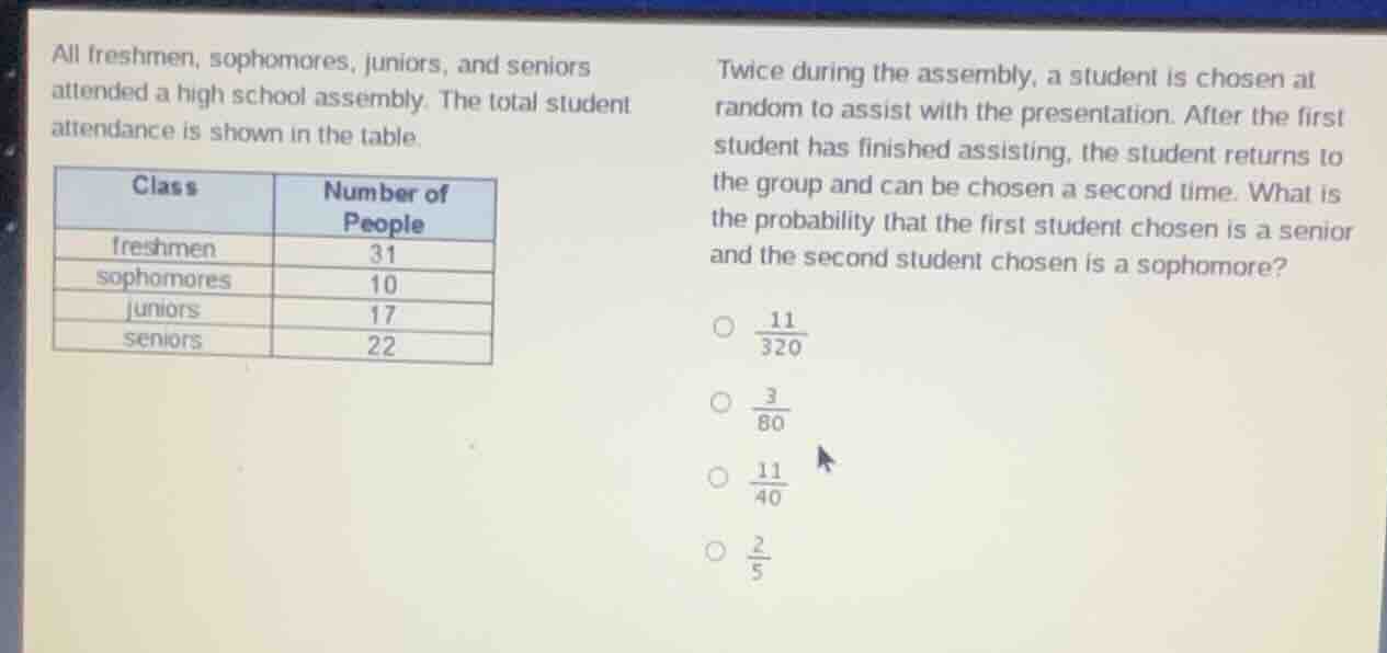 all freshmen, sophomores, juniors, and seniors attended a high school a…