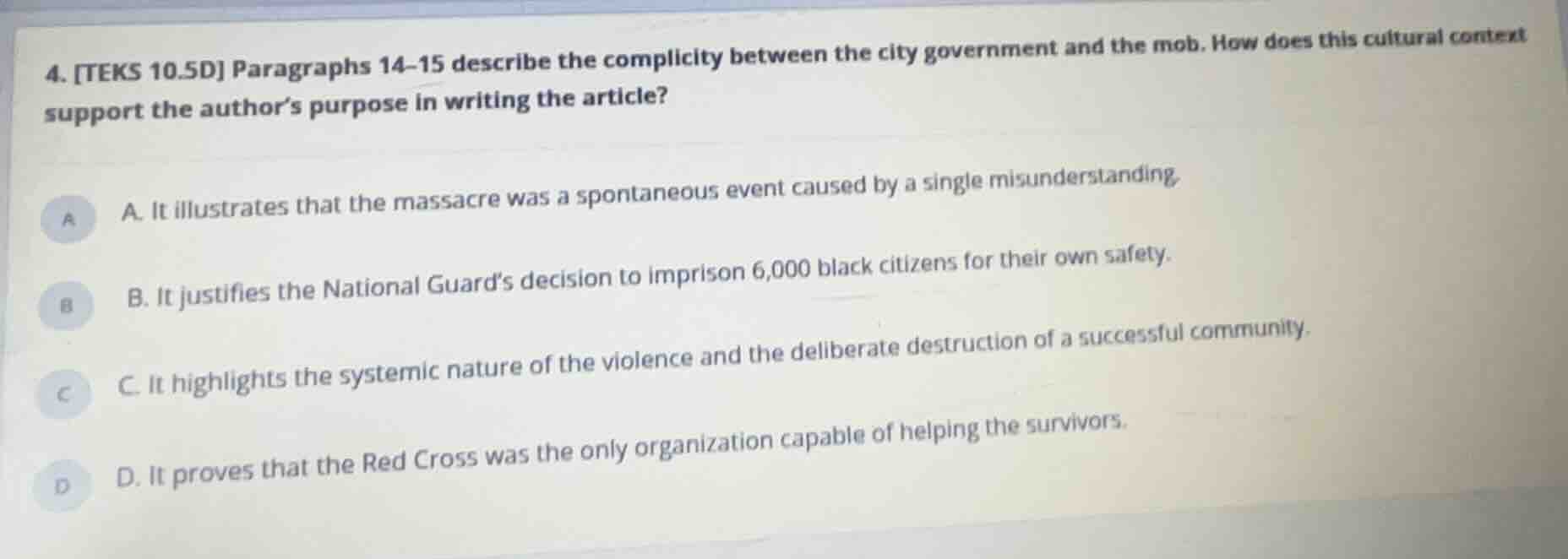 4. teks 10.5d paragraphs 14–15 describe the complicity between the city…