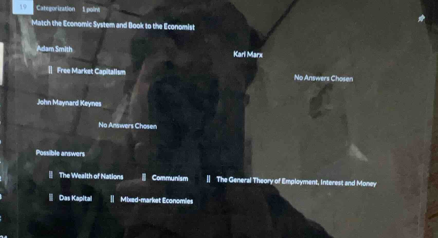 19 categorization 1 point match the economic system and book to the eco…