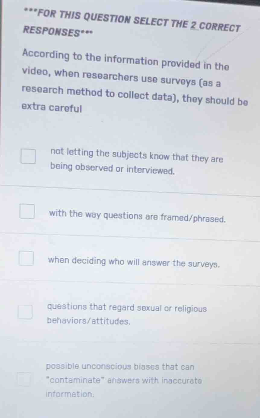 ***for this question select the 2 correct responses*** according to the…