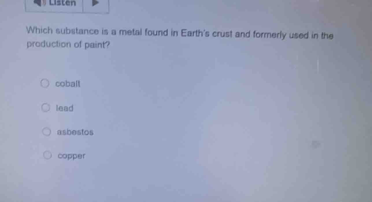 which substance is a metal found in earth’s crust and formerly used in …