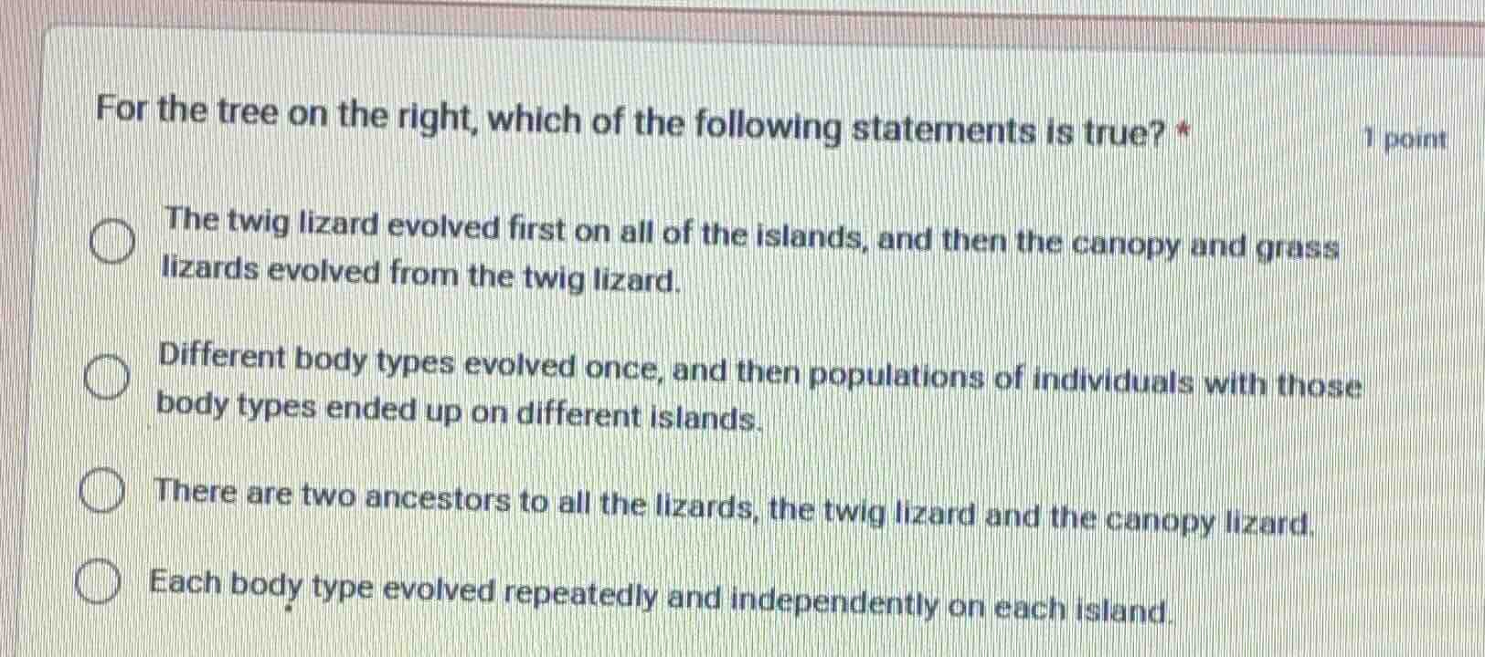 for the tree on the right, which of the following statements is true? *…