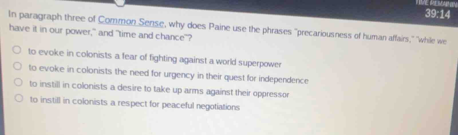 in paragraph three of common sense, why does paine use the phrases \pre…