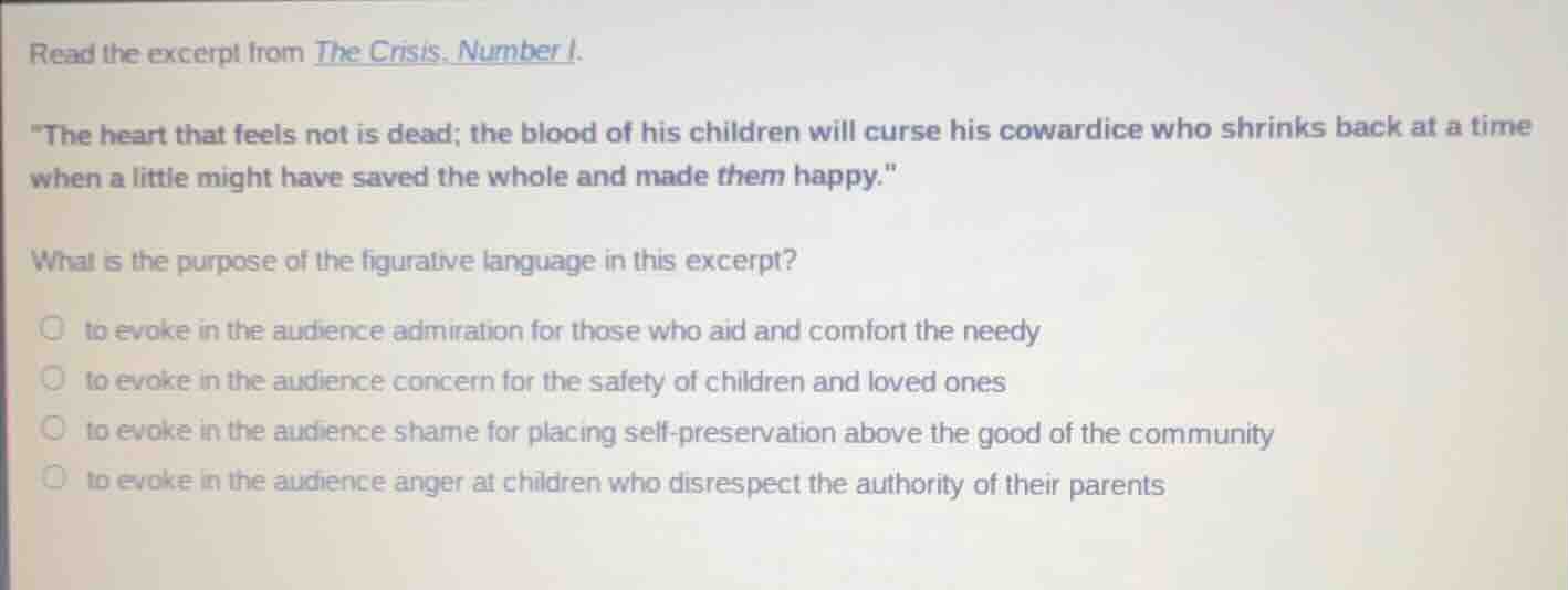 read the excerpt from the crisis, number i. \the heart that feels not i…