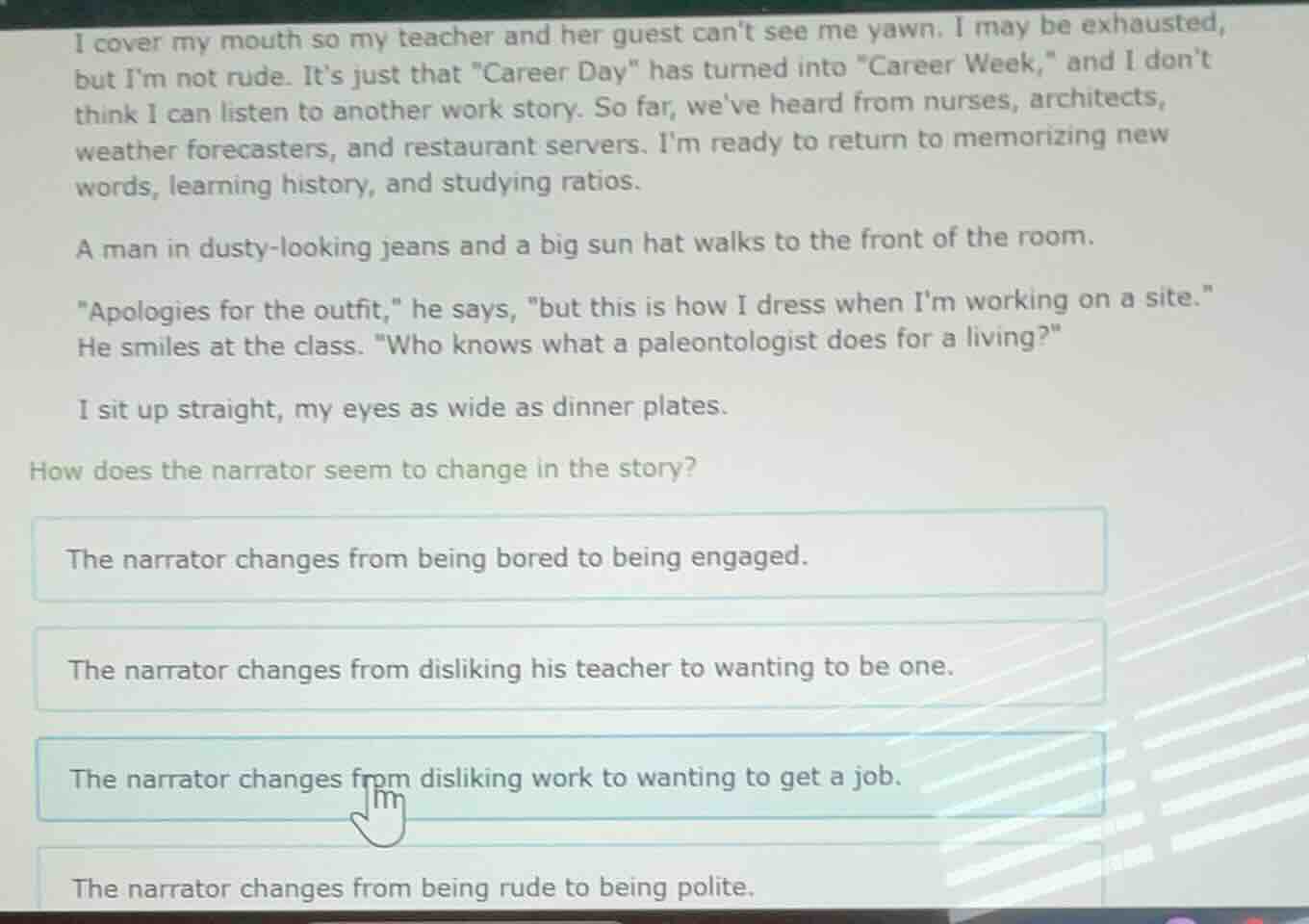 i cover my mouth so my teacher and her guest can’t see me yawn. i may b…