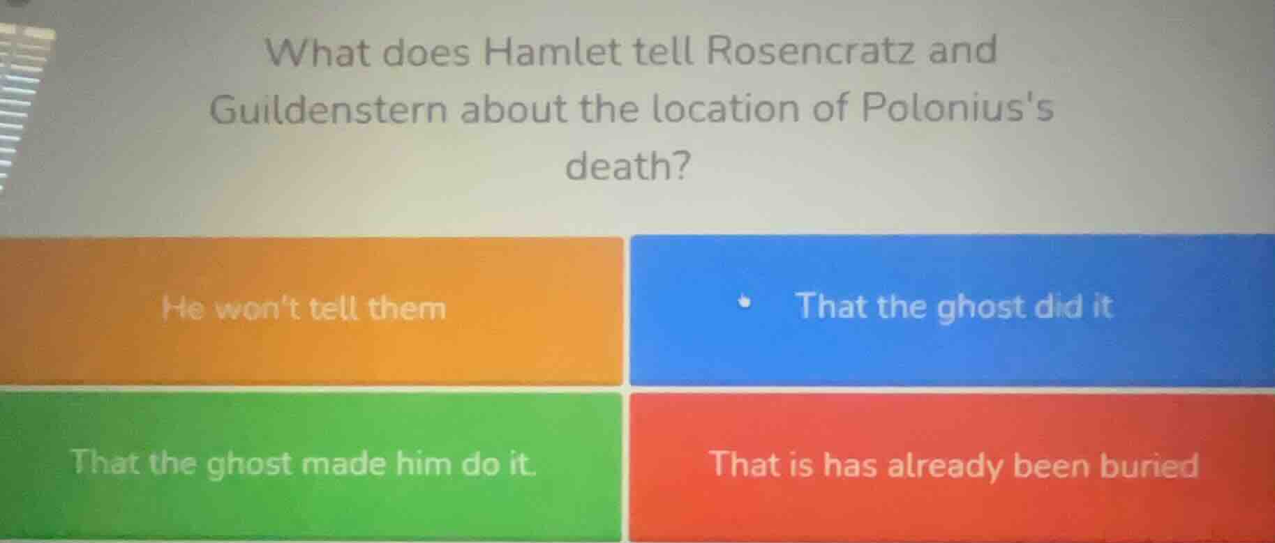 what does hamlet tell rosencratz and guildenstern about the location of…