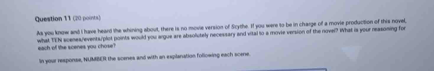 question 11 (20 points) as you know and i have heard the whining about,…
