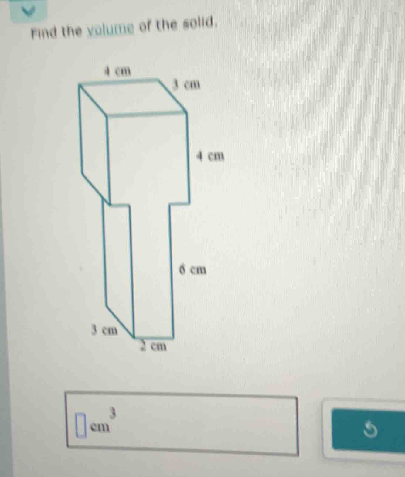 find the volume of the solid.
