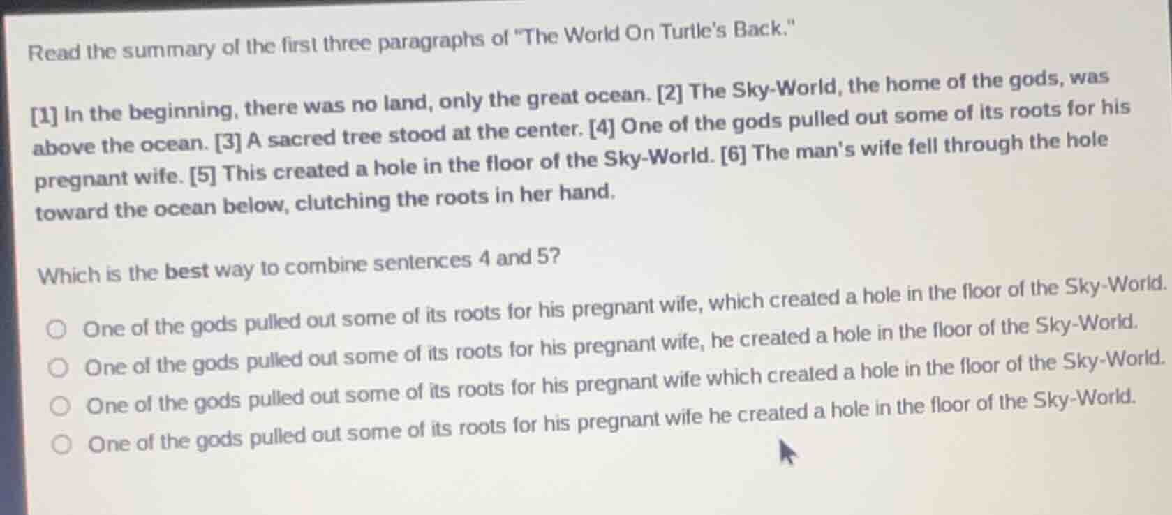 read the summary of the first three paragraphs of \the world on turtles…
