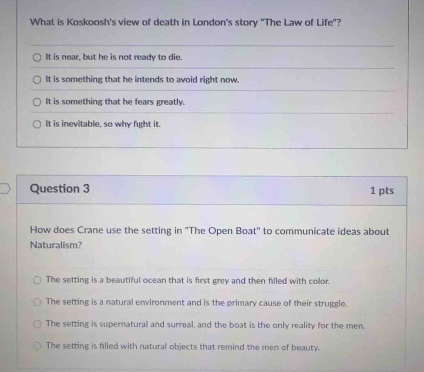 what is koskooshs view of death in londons story \the law of life\? it …