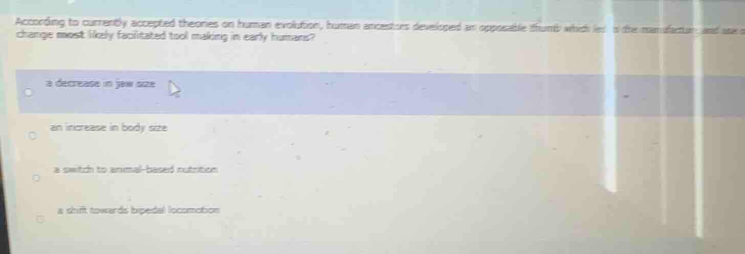 according to currently accepted theories on human evolution, human ance…