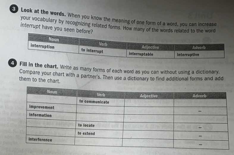 3 look at the words. when you know the meaning of one form of a word, y…