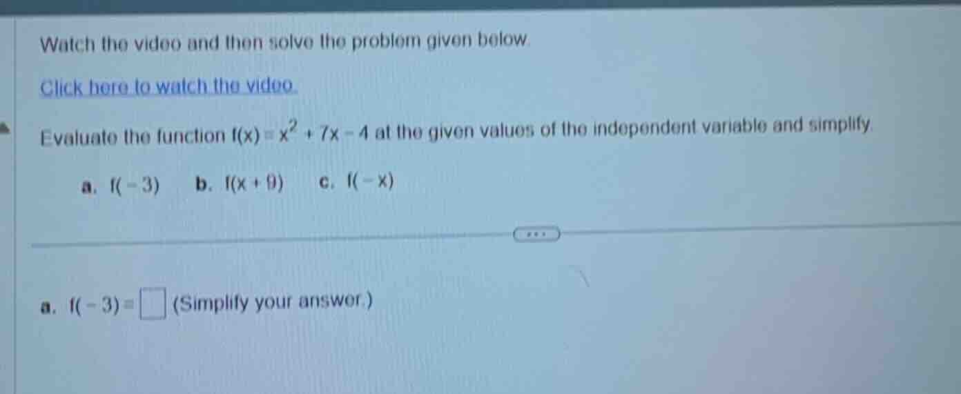 watch the video and then solve the problem given below. click here to w…