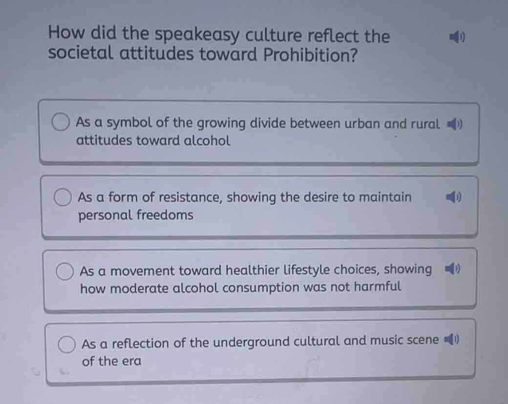 how did the speakeasy culture reflect the societal attitudes toward pro…