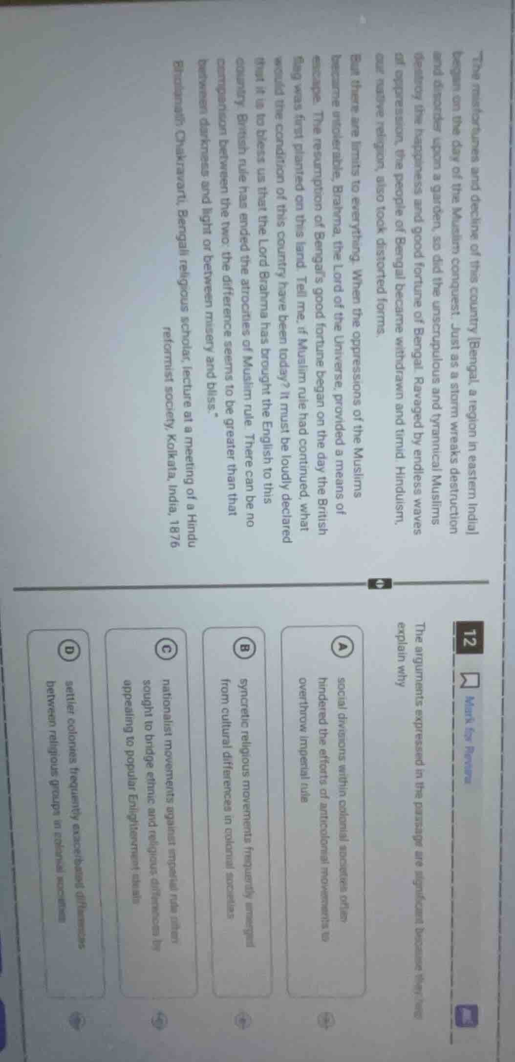 the misfortunes and decline of this country bengal, a region in eastern…