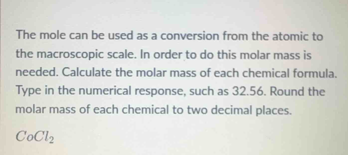 the mole can be used as a conversion from the atomic to the macroscopic…