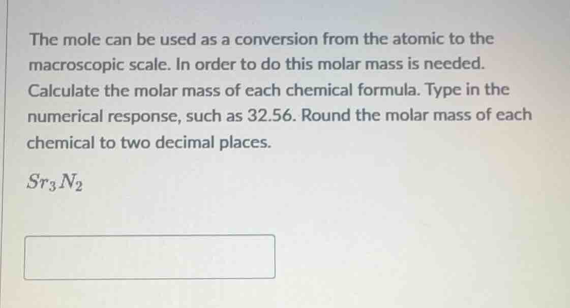 the mole can be used as a conversion from the atomic to the macroscopic…