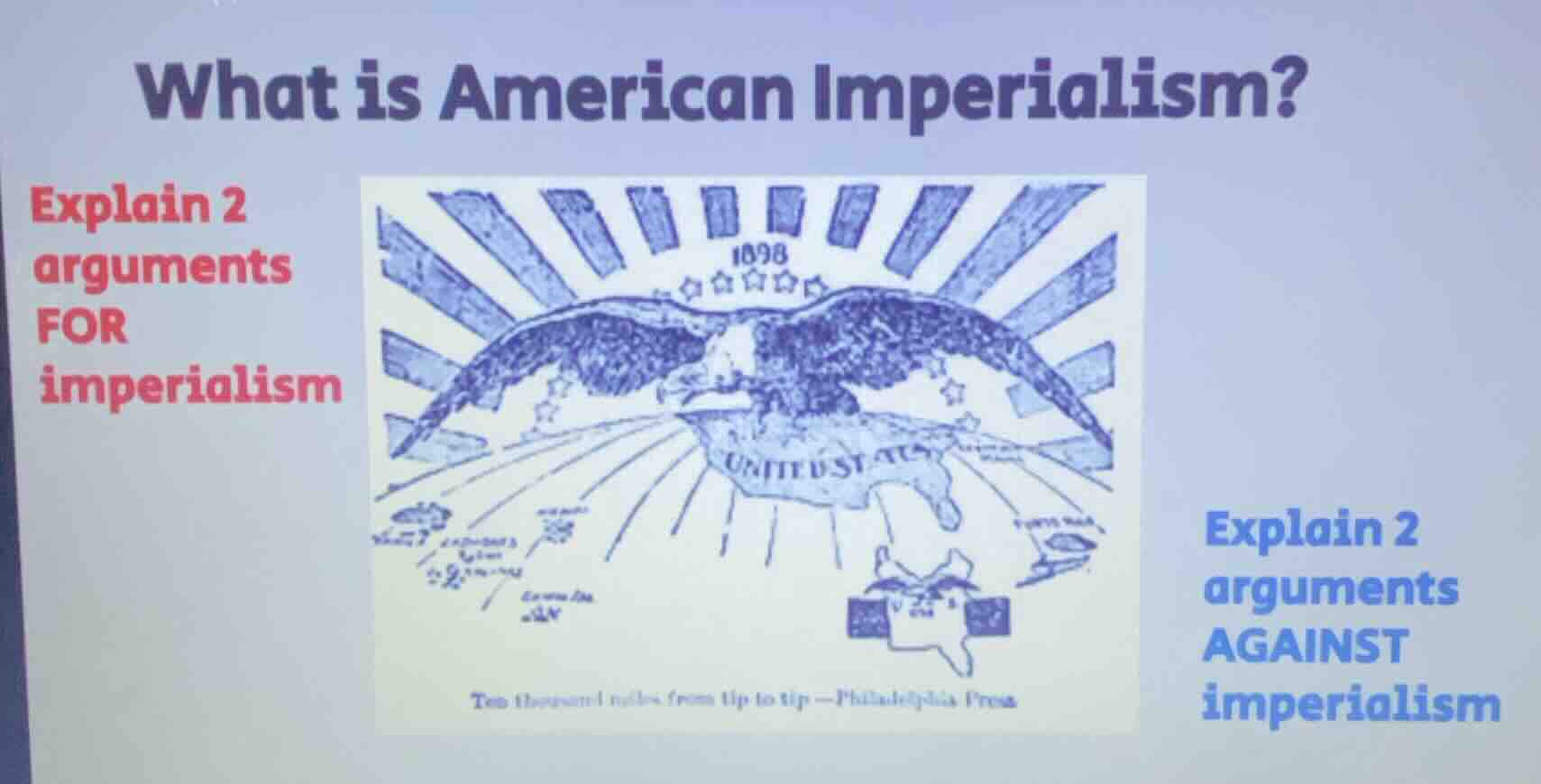 what is american imperialism? explain 2 arguments for imperialism expla…