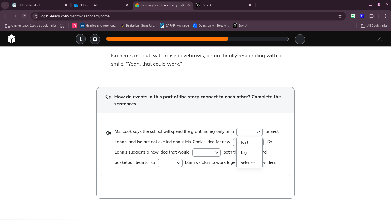isa hears me out, with raised eyebrows, before finally responding with …