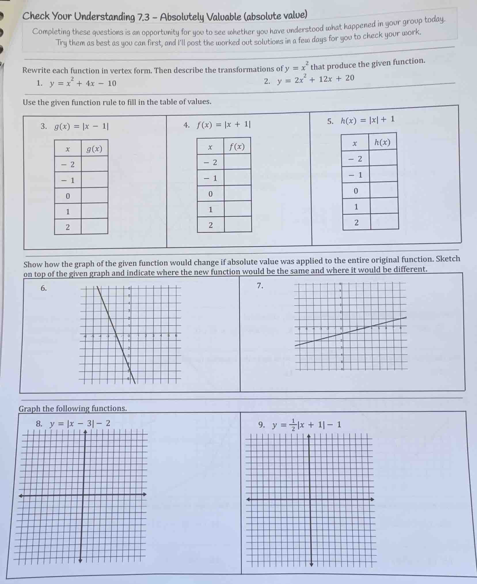 check your understanding 7.3 – absolutely valuable (absolute value) com…