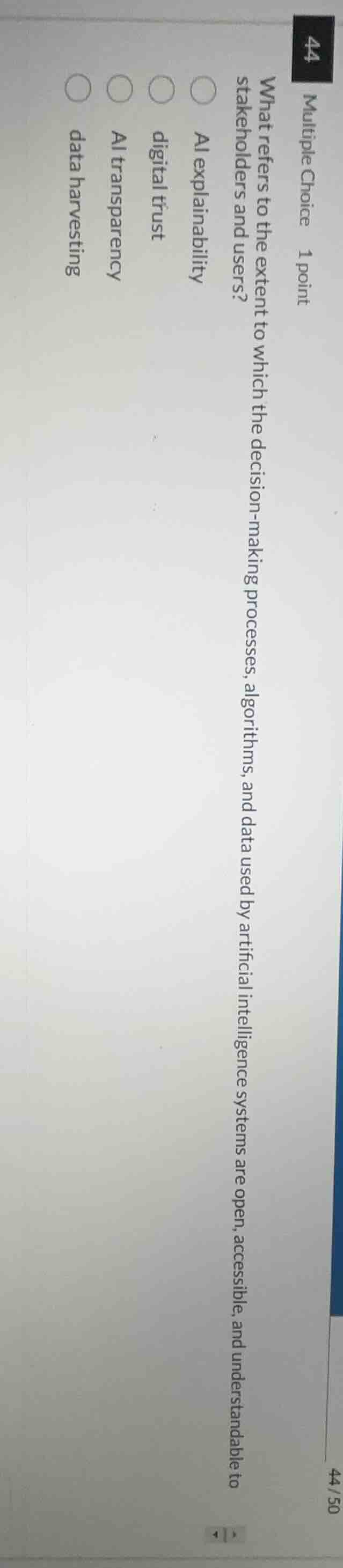 multiple choice 1 point what refers to the extent to which the decision…