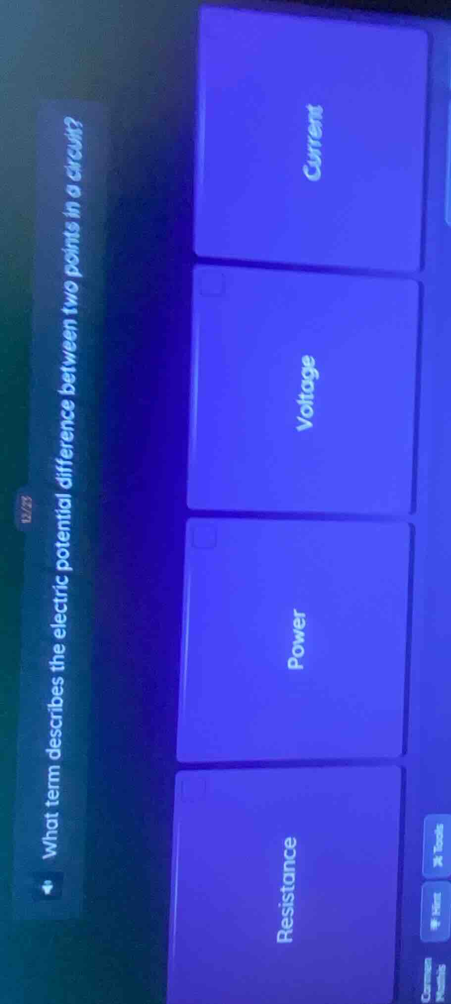 what term describes the electric potential difference between two point…