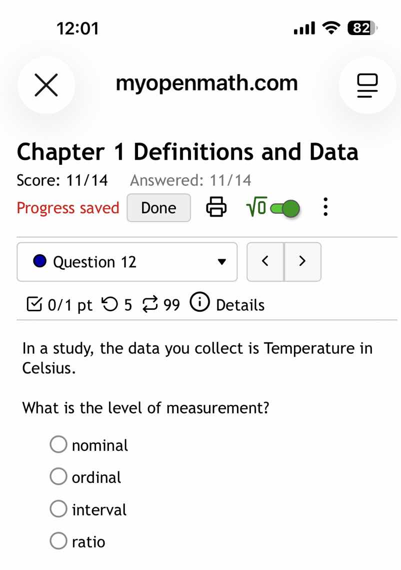 chapter 1 definitions and data score: 11/14 answered: 11/14 progress sa…