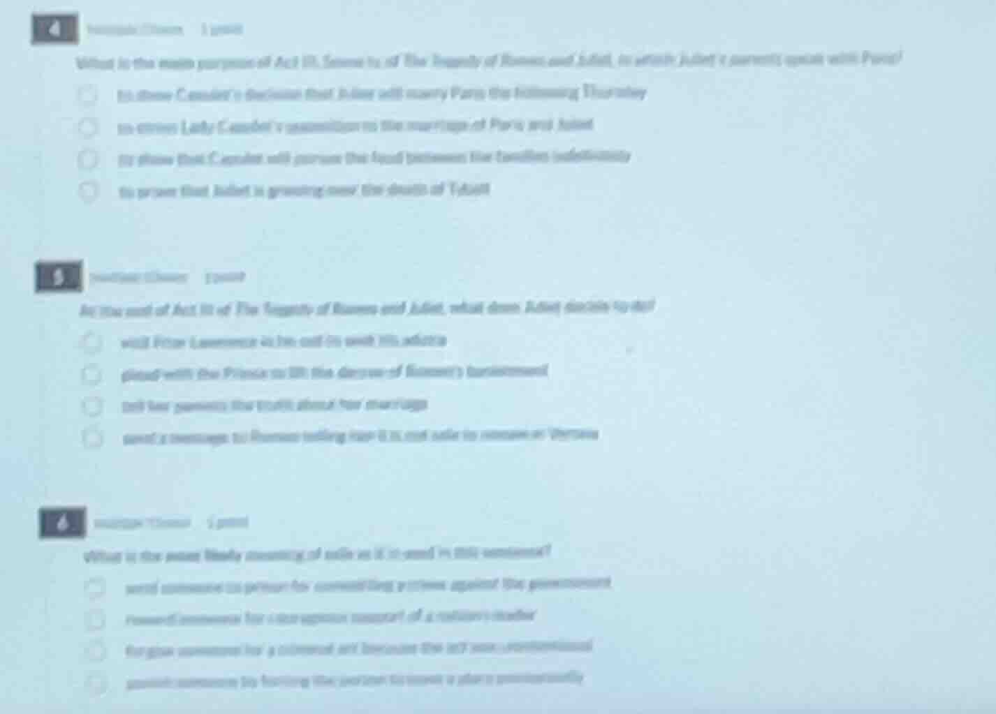 4 what is the main purpose of act iii, scene iv of the tragedy of romeo…