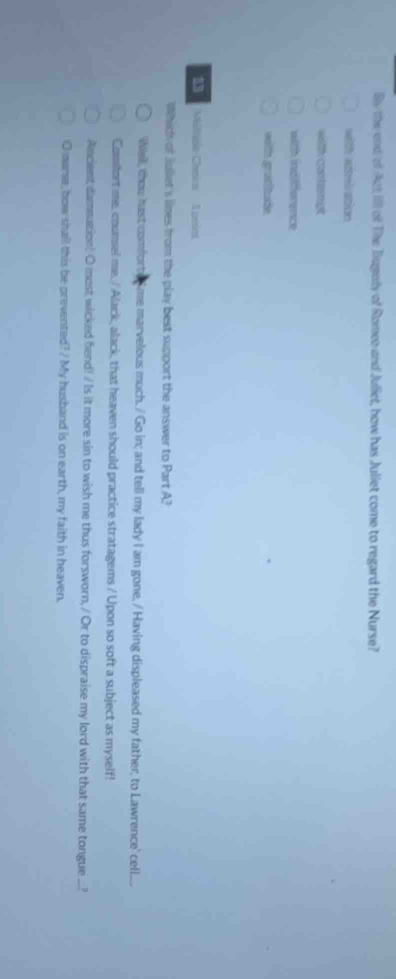 at the end of act iii of the tragedy of romeo and juliet, how has julie…