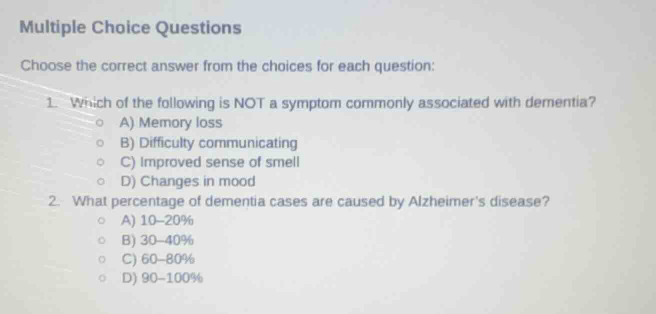multiple choice questions choose the correct answer from the choices fo…