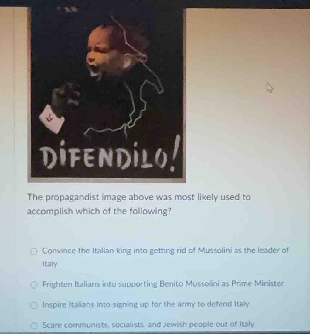 the propagandist image above was most likely used to accomplish which o…