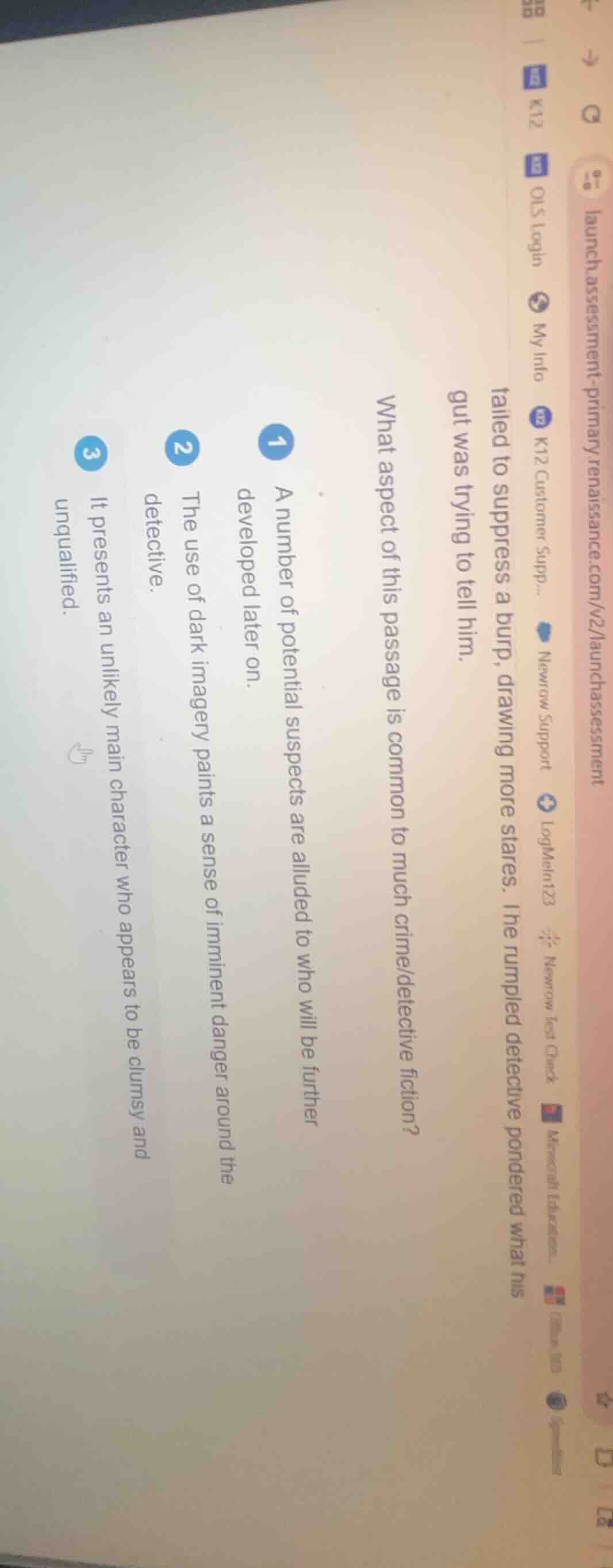 failed to suppress a burp, drawing more stares. the rumpled detective p…