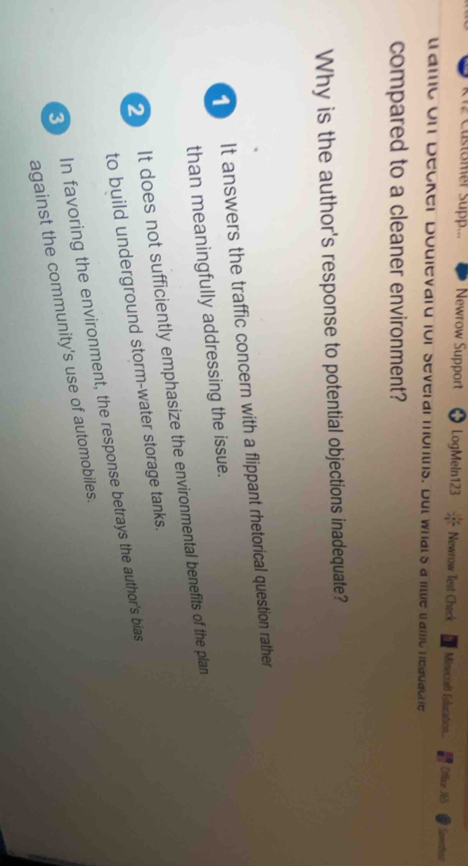 why is the authors response to potential objections inadequate? 1 it an…