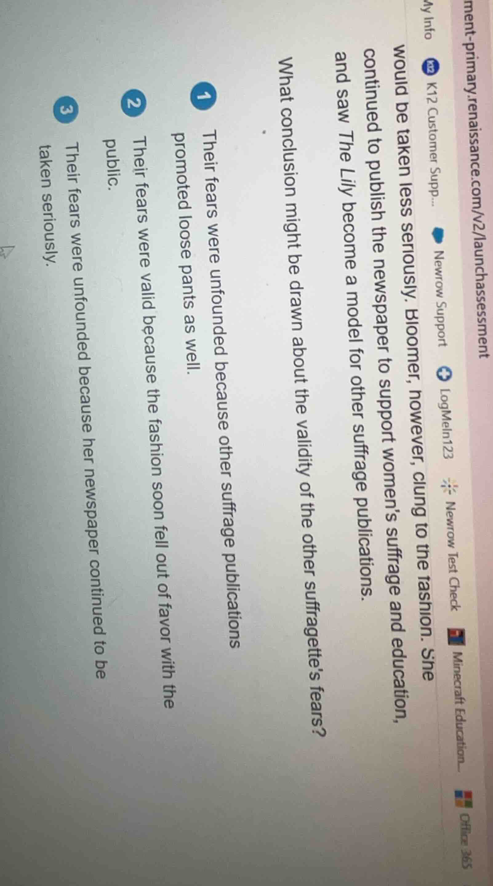 would be taken less seriously. bloomer, however, clung to the fashion. …