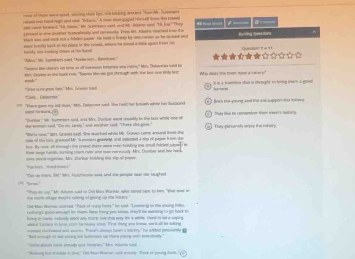 most of them were quiet, wetting their lips, not looking around. then m…