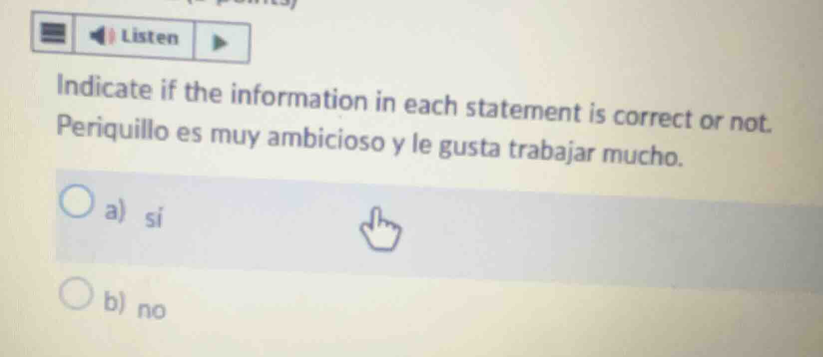 indicate if the information in each statement is correct or not. periqu…