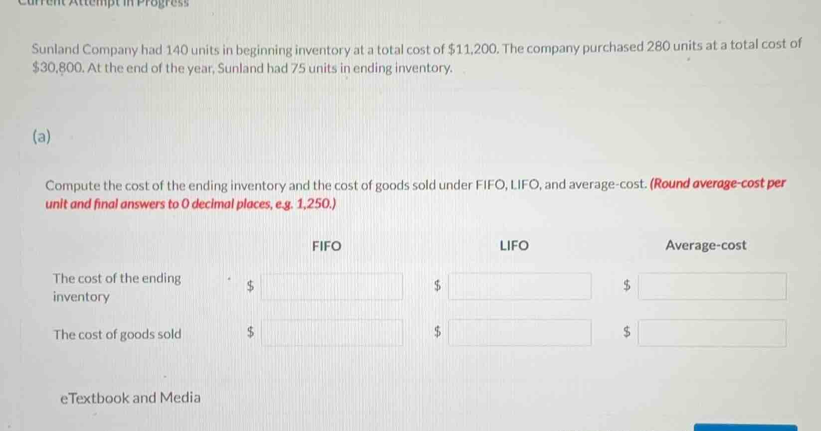 current attempt in progress sunland company had 140 units in beginning …