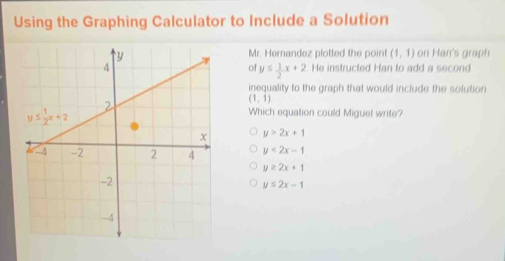 using the graphing calculator to include a solution mr. hernandez plott…