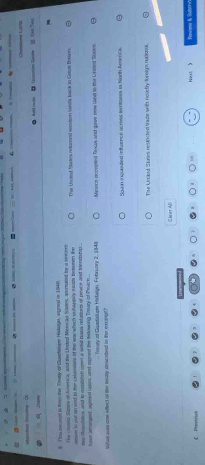the treaty of guadalupe hidalgo, signed in 1848. the united states and …