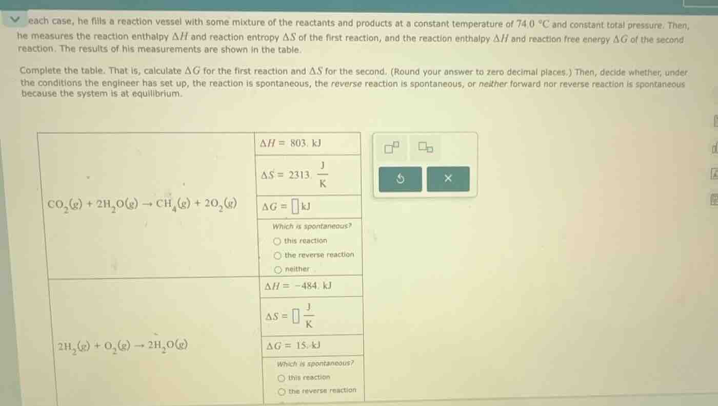 each case, he fills a reaction vessel with some mixture of the reactant…