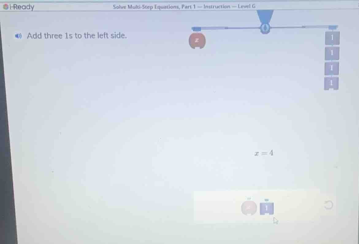 i - ready solve multi - step equations, part 1 — instruction — level g …