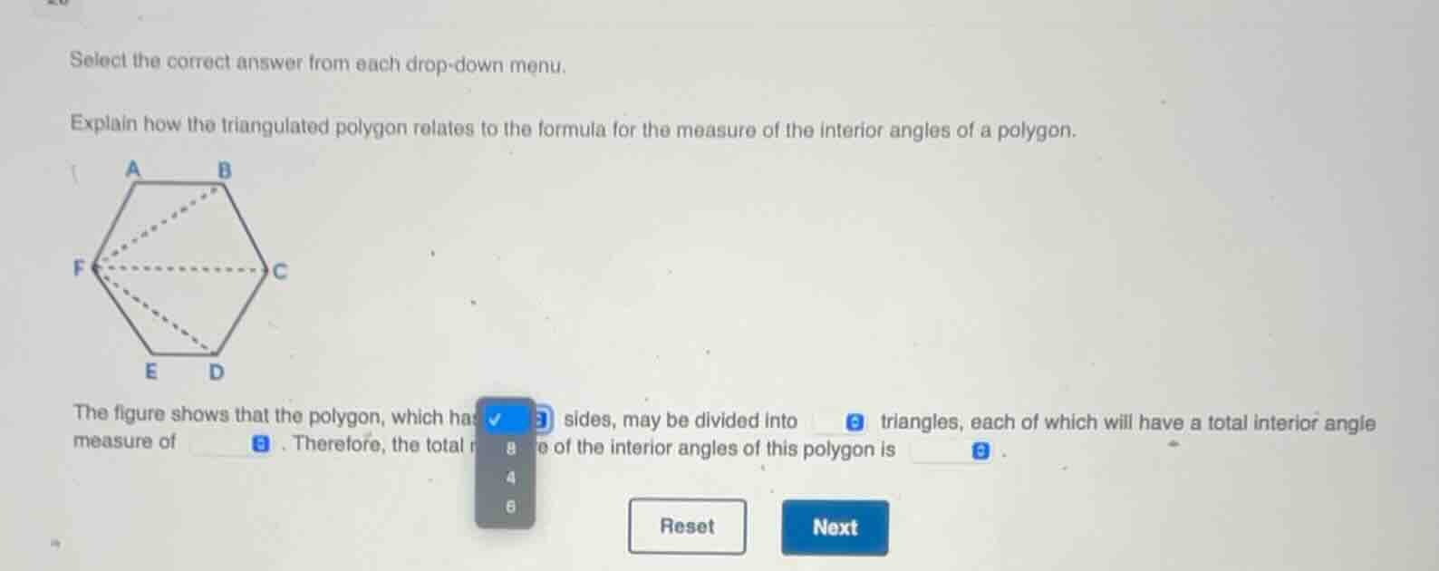 select the correct answer from each drop - down menu. explain how the t…