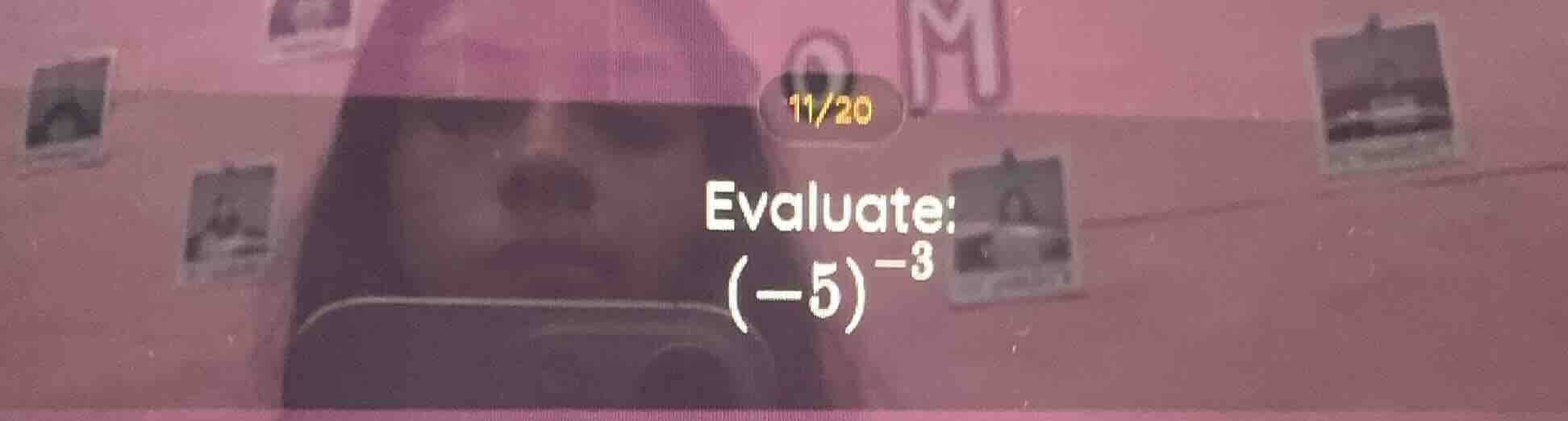 evaluate: \\((-5)^{-3}\\)