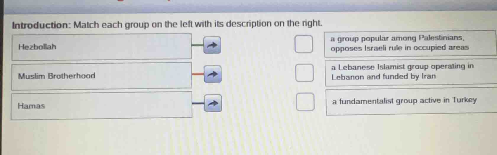 introduction: match each group on the left with its description on the …