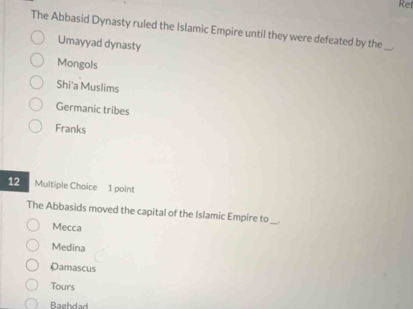 the abbasid dynasty ruled the islamic empire until they were defeated b…