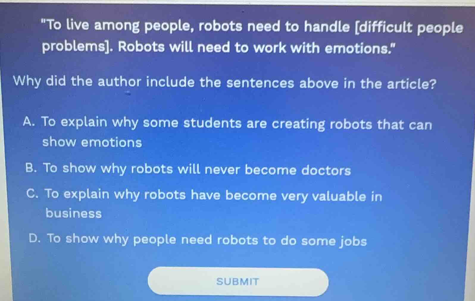 to live among people, robots need to handle difficult people problems. …
