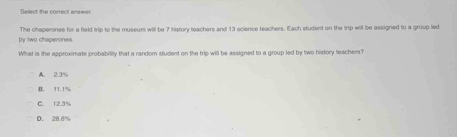 select the correct answer. the chaperones for a field trip to the museu…